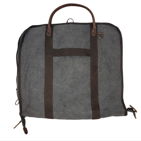 SZone Bags Szone Carry On Suit Garment Bag Gray Leather Poshmark